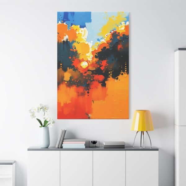 Energetic Abstract Expressionism Canvas Print - Dynamic Modern Art - Image 2