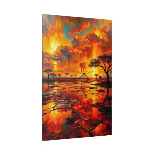 Dramatic African Sunset Canvas Art Print, Fiery Landscape Wall Decor - Image 4