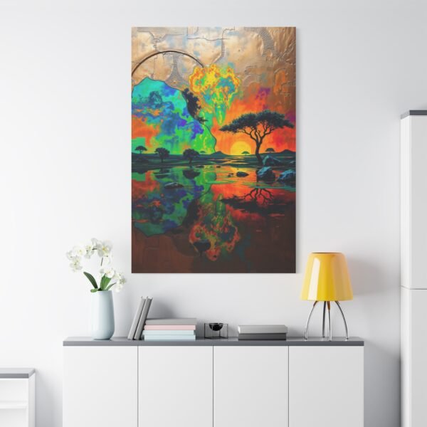 African Sunset Landscape Canvas Wall Art Print - Colorful Nature Scene - Image 5