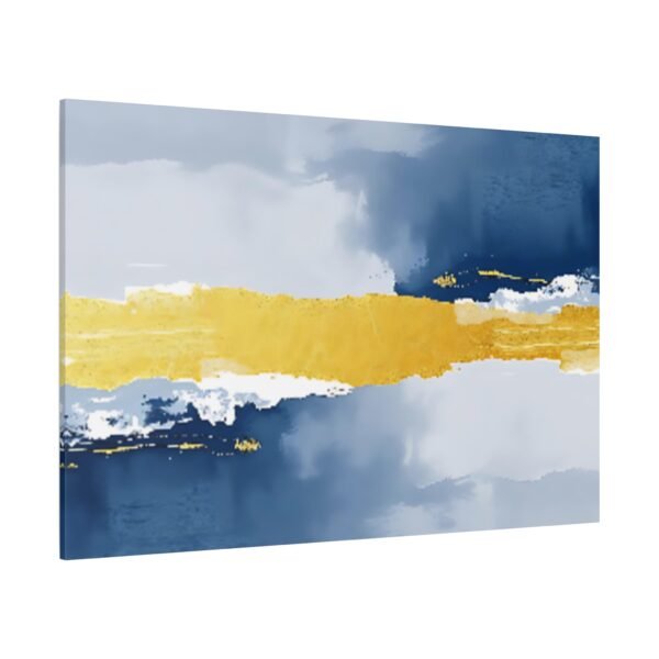 Abstract Art with Gold and Blue Hues - Modern Wall Decor Canvas Print - Image 4