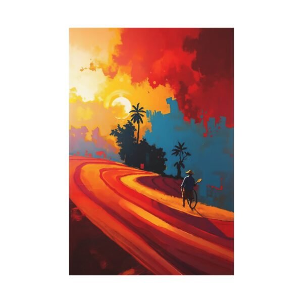 Serene Sunset Road Canvas Art - Inspiring Travel Wall Decor - Image 3
