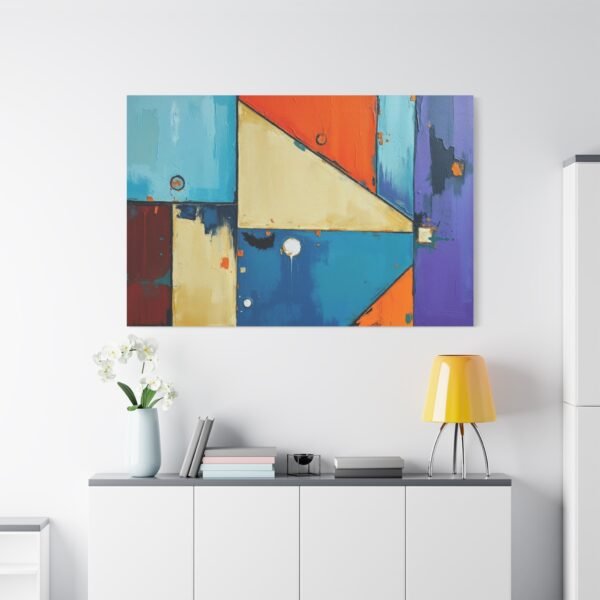 Abstract Geometric Canvas Print - Modern Art with Bold Colors and Shapes - Image 2