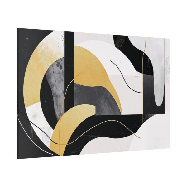 Modern Abstract Art with Geometric Shapes and Gold Accents Canvas Print - Image 4