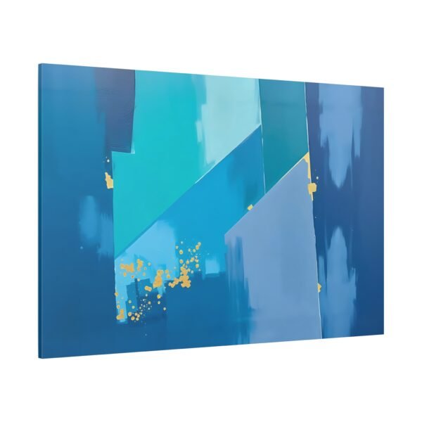 Tranquil Blue Abstract Geometric Canvas Print - Calm Modern Wall Decor - Image 4