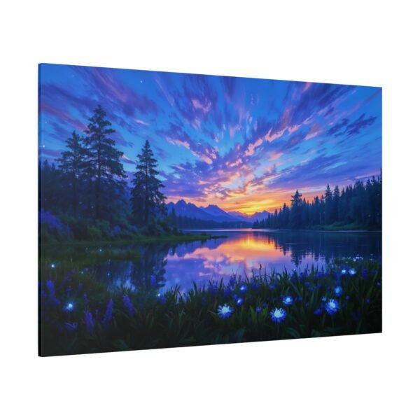 Serene Landscape Canvas Print - Vibrant Sunset Reflection Art - Image 4