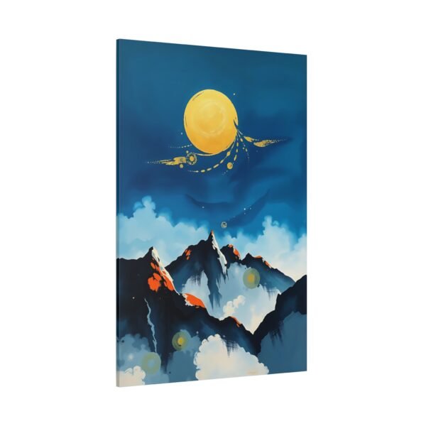Tranquil Moonlit Mountains Canvas Art - Calm and Inspiring Wall Decor - Image 4