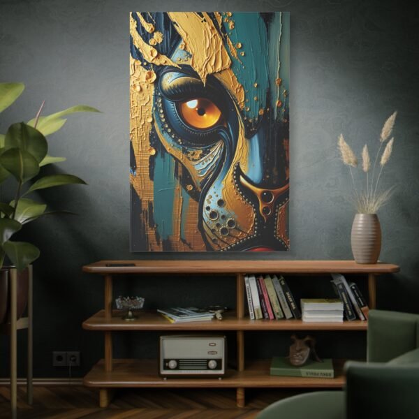 Intense Lion Gaze Canvas Art - Powerful Wildlife Wall Decor - Image 5