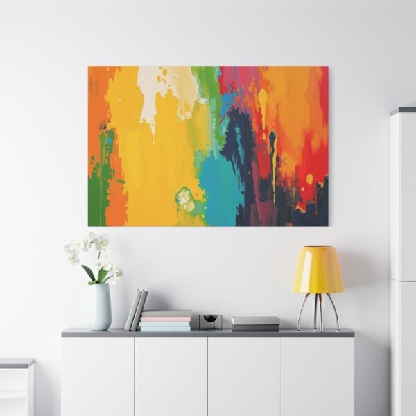 Vibrant Abstract Art: A Symphony of Colors and Textures Canvas Print - Image 5
