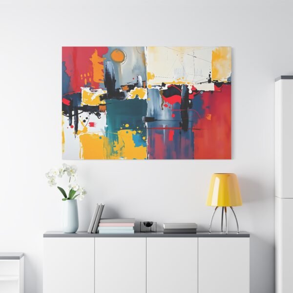Vibrant Abstract Canvas Print - Modern Art with Bold Colors and Dynamic Shapes - Image 2