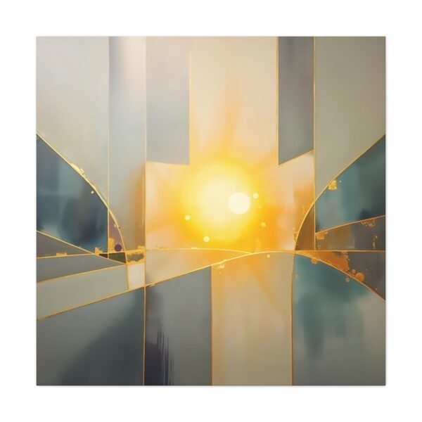 Radiant Abstract Cityscape Canvas Art - Calm and Uplifting Wall Decor - Image 3