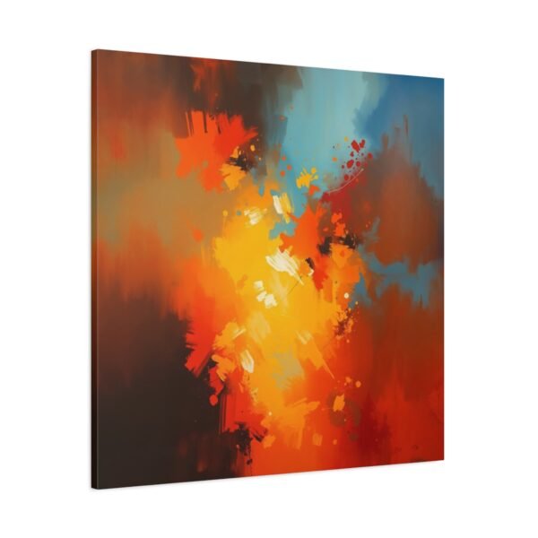 "Ember Bloom" Colorful Abstract Canvas Print - Image 4