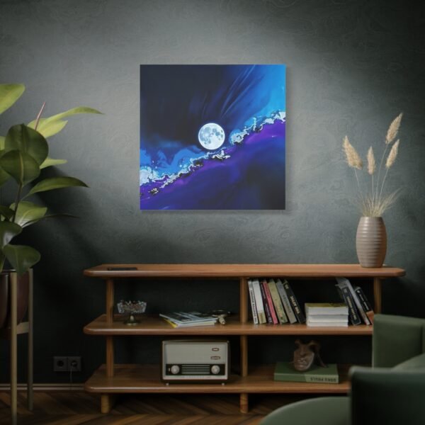 Mystical Moon & Nebula Canvas Art - Dreamy Cosmic Wall Decor - Image 5