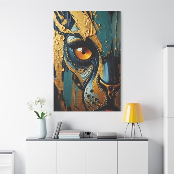 Intense Lion Gaze Canvas Art - Powerful Wildlife Wall Decor - Image 2