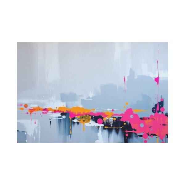 Vibrant Abstract Canvas Print with Bold Color Splashes - Modern Wall Art - Image 3