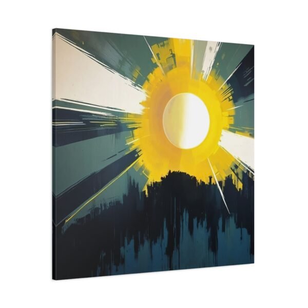 Modern Art Canvas Wall Art - Abstract Sunburst Design - Image 4
