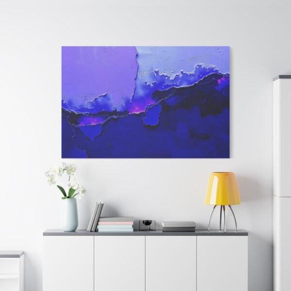 Navy Nightfall: Theatrical Light Canvas Art Digital Print - Image 2