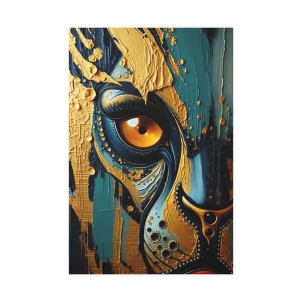 Intense Lion Gaze Canvas Art - Powerful Wildlife Wall Decor - Image 3