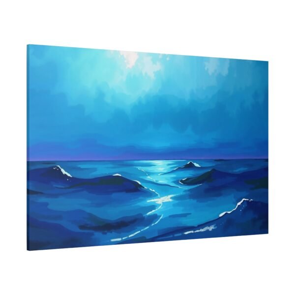Moonlit Ocean Serenity Canvas Print - Image 4