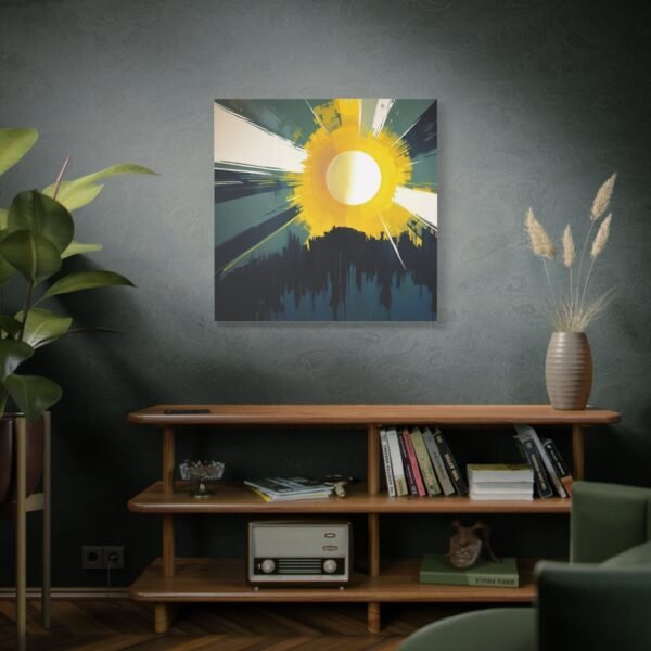 Modern Art Canvas Wall Art - Abstract Sunburst Design - Image 5