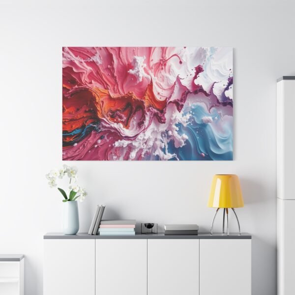 Vibrant Abstract Paint Swirl Art - Dynamic Color Explosion Canvas Print - Image 5