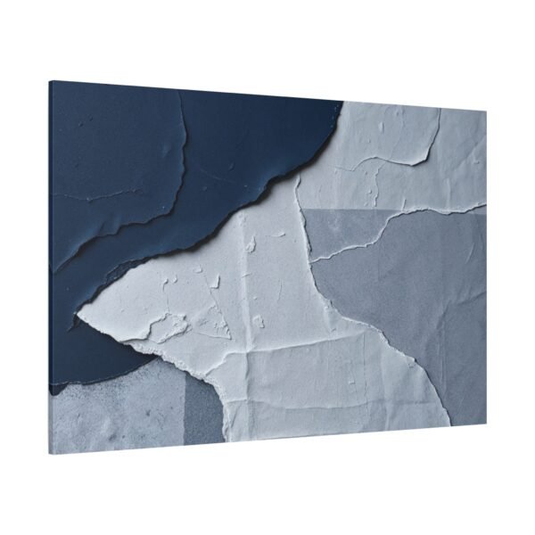 Abstract Textured Wall Art in Shades of Blue and White - Modern Decor Canvas Print - Image 4