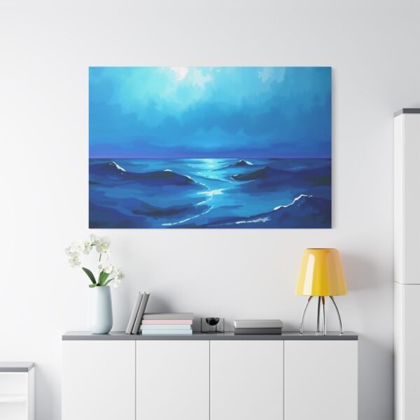Moonlit Ocean Serenity Canvas Print - Image 5