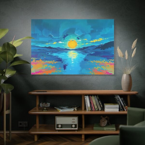 Vibrant Sunset Canvas Art | Stretched Wall Decor for Brightening Spaces - Image 5