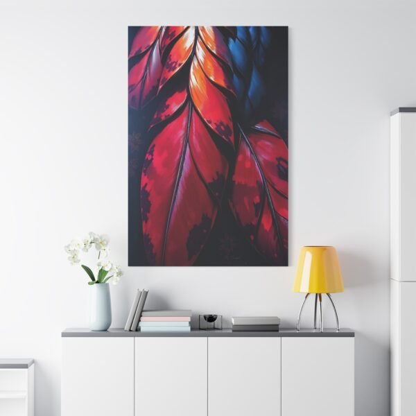 Bold Feather Canvas Art - Modern Natural Wall Decor - Image 2