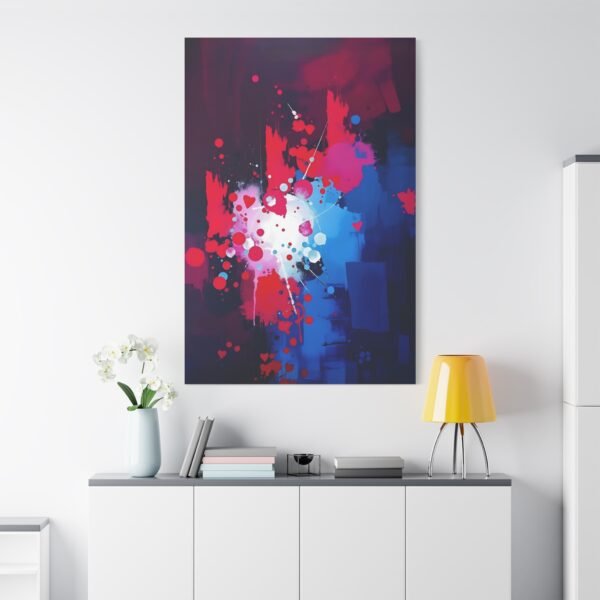 Passionate Abstract Hearts Canvas Print - Expressive Romantic Wall Decor - Image 2