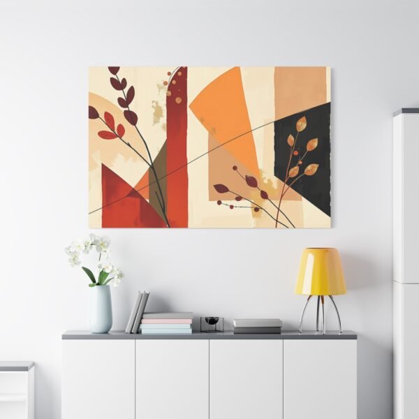 Abstract Autumn Leaves Canvas Print - Modern Geometric Wall Art - Image 5