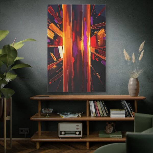 Dynamic Abstract Cityscape Canvas Print - Modern Urban Wall Decor - Image 5