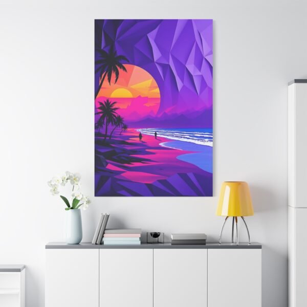 Tranquil Beach Escape Canvas Art - Modern Coastal Wall Decor - Image 2