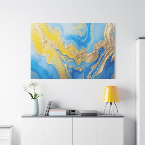 Golden Waves of Serenity Canvas Print - Image 5