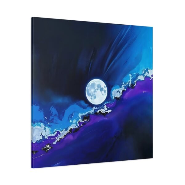 Mystical Moon & Nebula Canvas Art - Dreamy Cosmic Wall Decor - Image 4