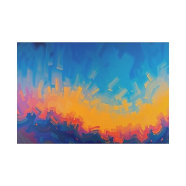 Vibrant Abstract Sunset Canvas Print - Modern Wall Art for Home Decor - Image 3