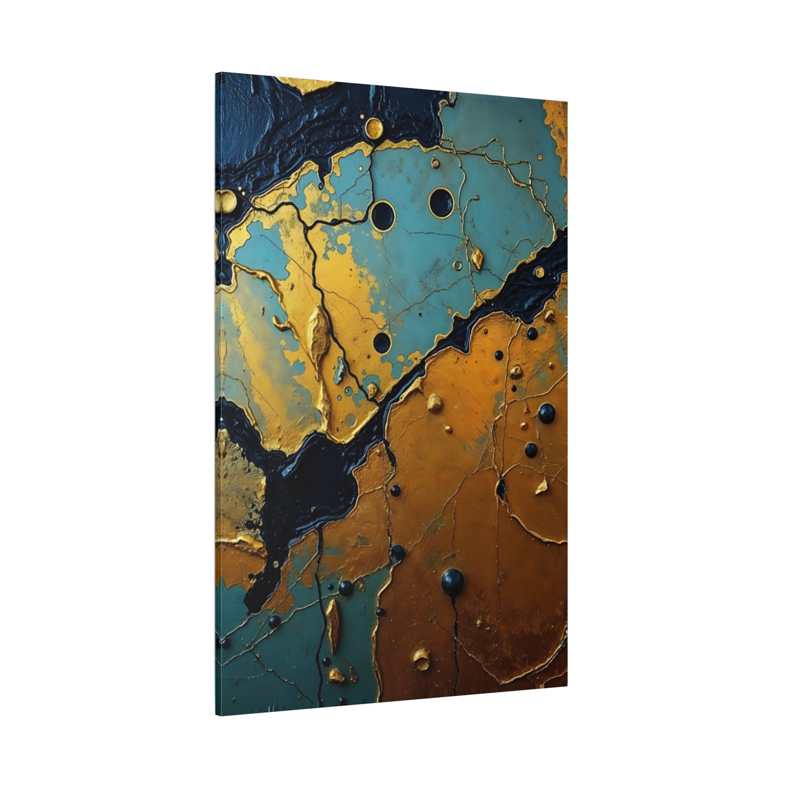 Textured Earth Tone Canvas Art - Calm and Contemplative Wall Decor - Image 4