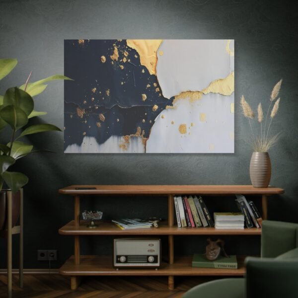 Canvas Print - Golden Glow Abstract Oil Painting - Image 5
