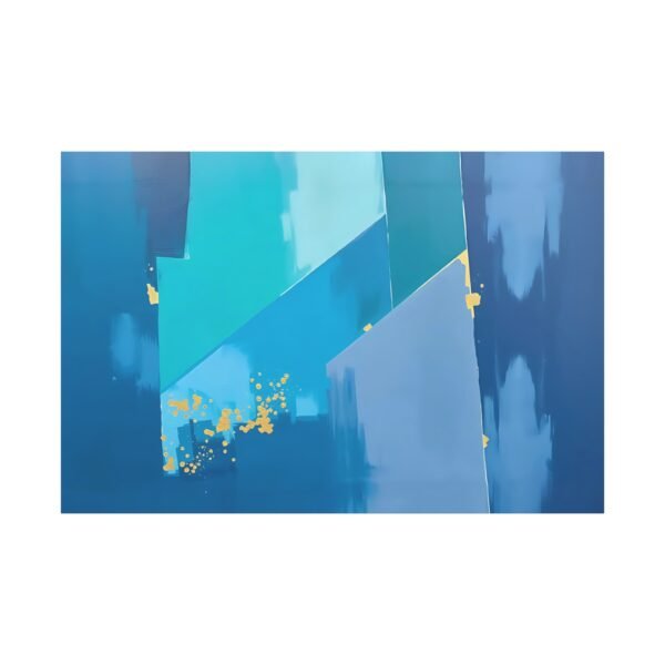Tranquil Blue Abstract Geometric Canvas Print - Calm Modern Wall Decor - Image 3