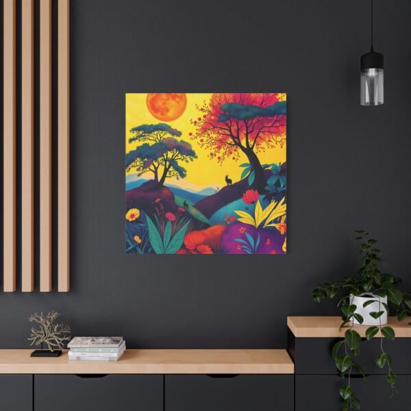 Whimsical Forest Scene Canvas Art - Joyful and Inspiring Wall Decor - Image 5