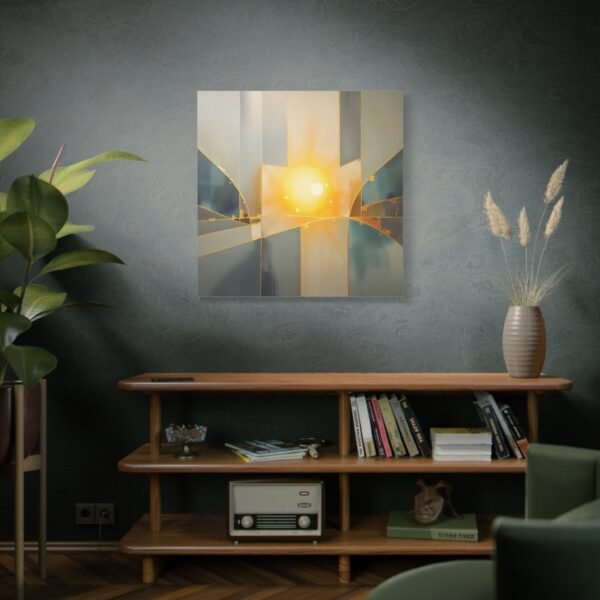 Radiant Abstract Cityscape Canvas Art - Calm and Uplifting Wall Decor - Image 5