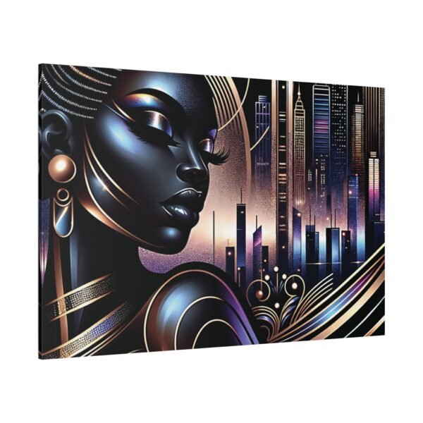 Art Deco Cityscape Canvas Print - Modern Urban Wall Art - Image 4