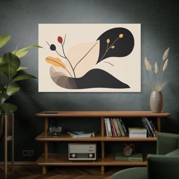 Abstract Botanical Canvas Print - Modern Minimalist Wall Art - Image 2