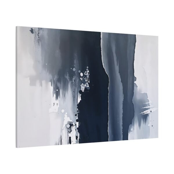 Abstract Monochrome Canvas Print - Modern Black, White, and Gray Wall Art - Image 5