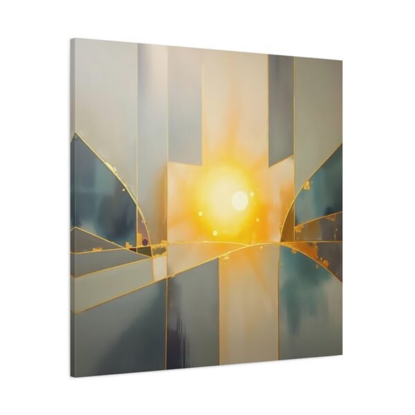 Radiant Abstract Cityscape Canvas Art - Calm and Uplifting Wall Decor - Image 4
