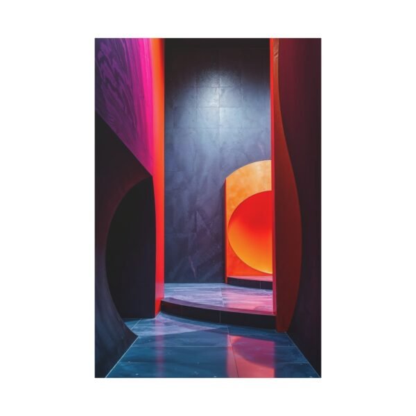 Abstract Geometric Wall Art Canvas - Modern Colorful Architectural Design - Image 3