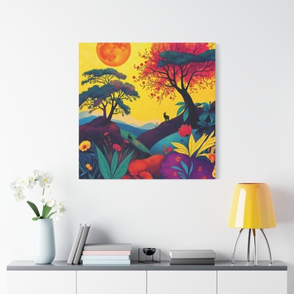 Whimsical Forest Scene Canvas Art - Joyful and Inspiring Wall Decor - Image 2