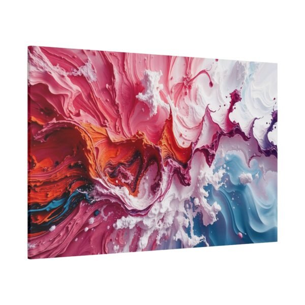 Vibrant Abstract Paint Swirl Art - Dynamic Color Explosion Canvas Print - Image 4