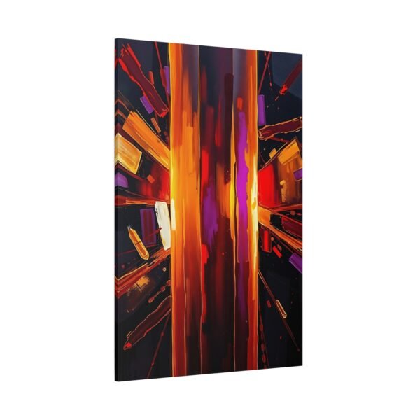 Dynamic Abstract Cityscape Canvas Print - Modern Urban Wall Decor - Image 4