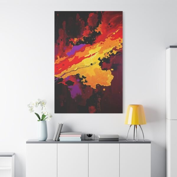Dramatic Abstract Expressionism Canvas Print - Intense Modern Art - Image 2