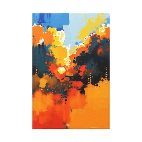 Energetic Abstract Expressionism Canvas Print - Dynamic Modern Art - Image 3